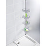 Wenko Domaso Stainless Steel Telescopic 4-Tier Corner Rack Storage - 21736100 Feature Large Image