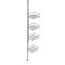 Wenko Domaso Stainless Steel Telescopic 4-Tier Corner Rack Storage - 21736100 Newest Large Image