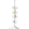 Wenko Domaso Stainless Steel Telescopic 4-Tier Corner Rack Storage - 21736100 Large Image