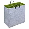 Wenko Felt Duo Laundry Bin/Storage Bag - Grey/Green - 3440204100 Large Image