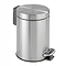 Wenko - Easy Close 3 Litre Pedal Bin - Stainless Steel - 18443100 Large Image