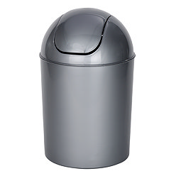 Wenko Economic 6L Swing Cover Bin - Grey