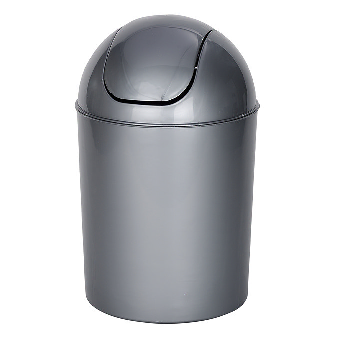 Wenko Economic 6L Swing Cover Bin - Grey