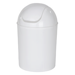 Wenko Economic 6L Swing Cover Bin - White