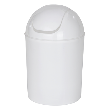 Wenko Economic 6L Swing Cover Bin - White