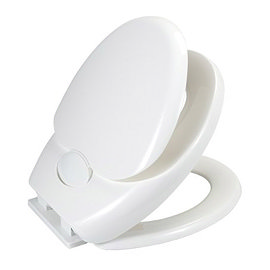 Wenko Family Easy-Close WC Toilet Seat - White - 110003100 Large Image
