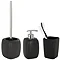 Wenko Faro Ceramic Bathroom Accessories Set - Black Large Image