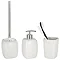 Wenko Faro Ceramic Bathroom Accessories Set - White Large Image