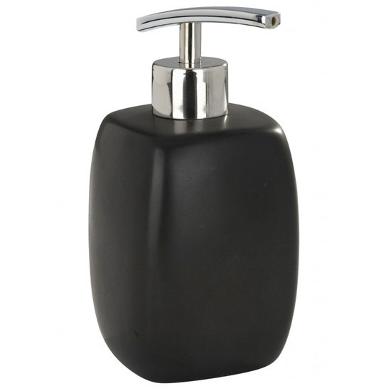 Wenko Faro Ceramic Soap Dispenser - Black - 20021100 Large Image
