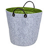 Wenko Felt Laundry Basket - Grey/Green - 3440207100 Large Image