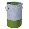 Wenko Felt Pop-up laundry Bin - Grey/Green - 3440203100 Large Image