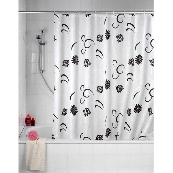 Wenko Flower PEVA Shower Curtain at Victorian Plumbing UK
