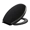 Wenko - Forano Thermoplastic Soft-Touch Coating Soft-Close Toilet Seat - Black - 20596100 Profile La