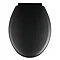 Wenko - Forano Thermoplastic Soft-Touch Coating Soft-Close Toilet Seat - Black - 20596100 Large Imag