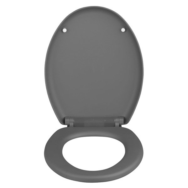 Wenko - Forano Thermoplastic Soft-Touch Coating Soft-Close Toilet Seat - Grey - 20595100 Feature Large Image