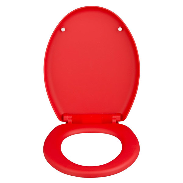 Wenko - Forano Thermoplastic Soft-Touch Coating Soft-Close Toilet Seat - Red - 20597100 Feature Large Image