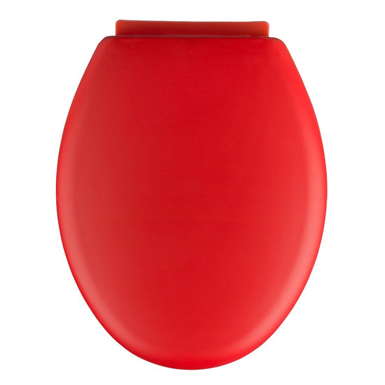 Wenko - Forano Thermoplastic Soft-Touch Coating Soft-Close Toilet Seat - Red - 20597100 Large Image