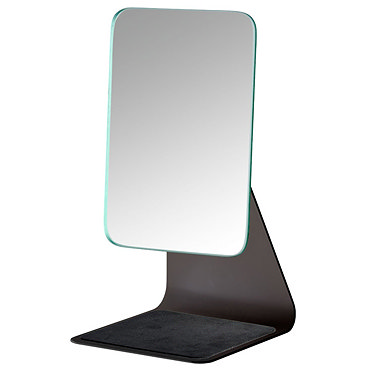 Wenko - Frisa Standing Cosmetic Mirror - Black - 20442100 Profile Large Image