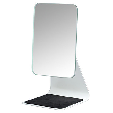 Wenko - Frisa Standing Cosmetic Mirror - White - 20441100 Profile Large Image
