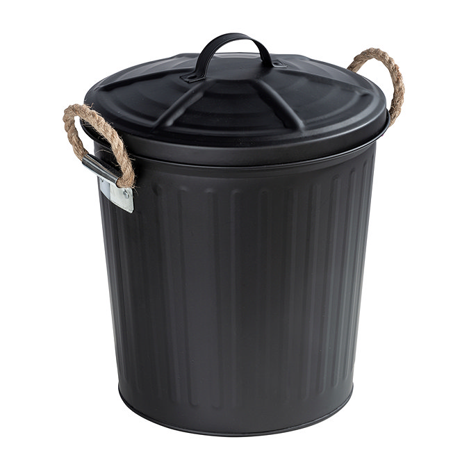 Wenko Gara 6L Bin with Lid - Black