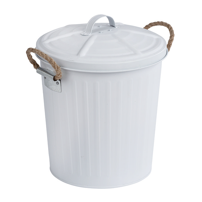 Wenko Gara 6L Bin with Lid - White