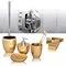 Wenko Gold Bathroom Accessories Set Profile Large Image