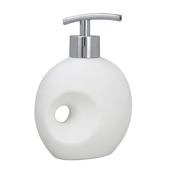 Wenko Hole Ceramic Soap Dispenser - White - 19558100 Large Image