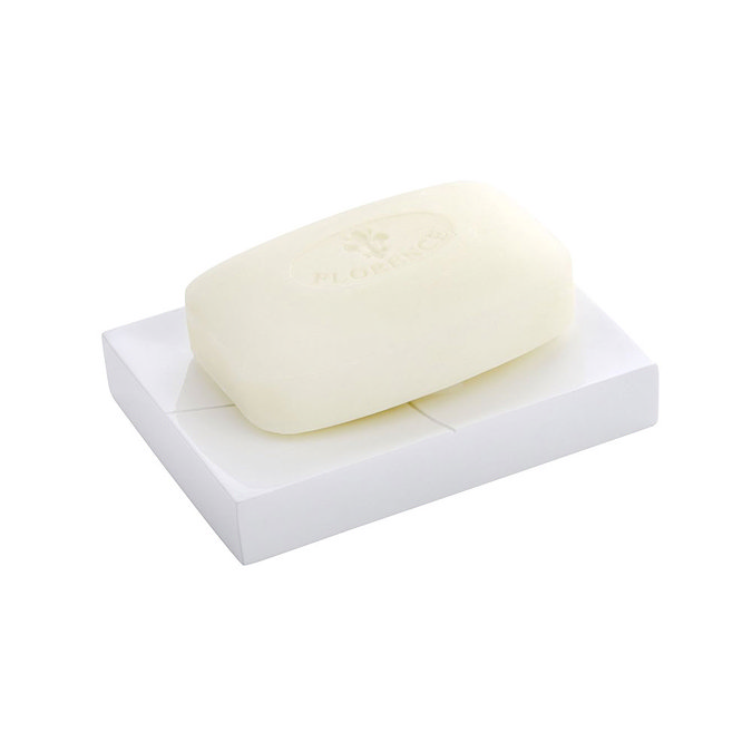 Wenko Houston Soap Dish - White - 21701100 Profile Large Image