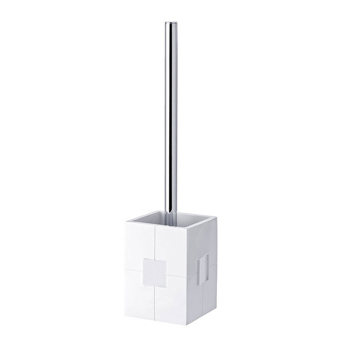 Wenko Houston Toilet Brush & Holder - White - 21704100 Large Image