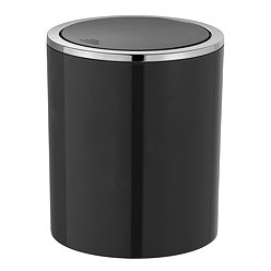 Wenko Inca 2 Litre Swing Cover Bin - Black