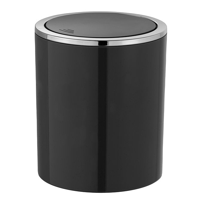 Wenko Inca 2 Litre Swing Cover Bin - Black