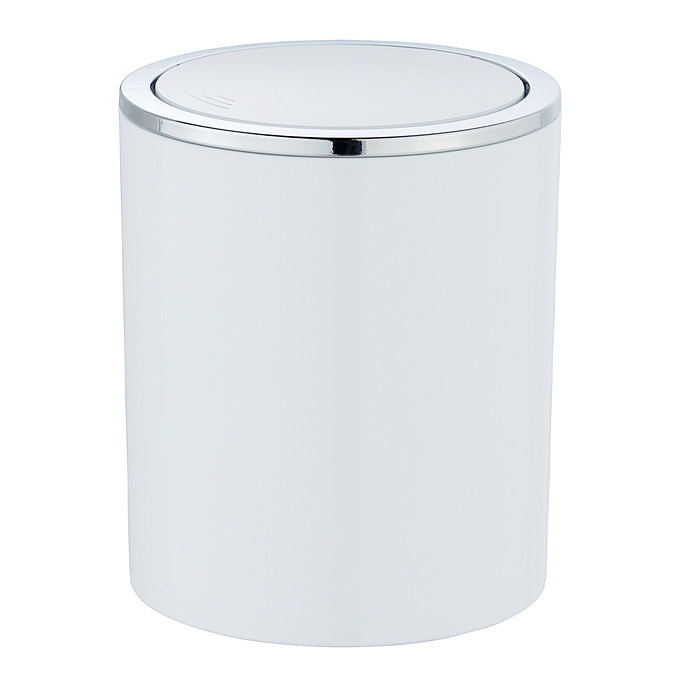 Wenko Inca 2 Litre Swing Cover Bin - White