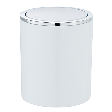 Wenko Inca 2 Litre Swing Cover Bin - White