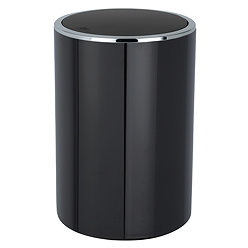 Wenko Inca 5 Litre Swing Cover Bin - Black