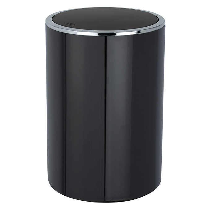 Wenko Inca 5 Litre Swing Cover Bin - Black