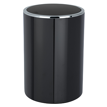 Wenko Inca 5 Litre Swing Cover Bin - Black