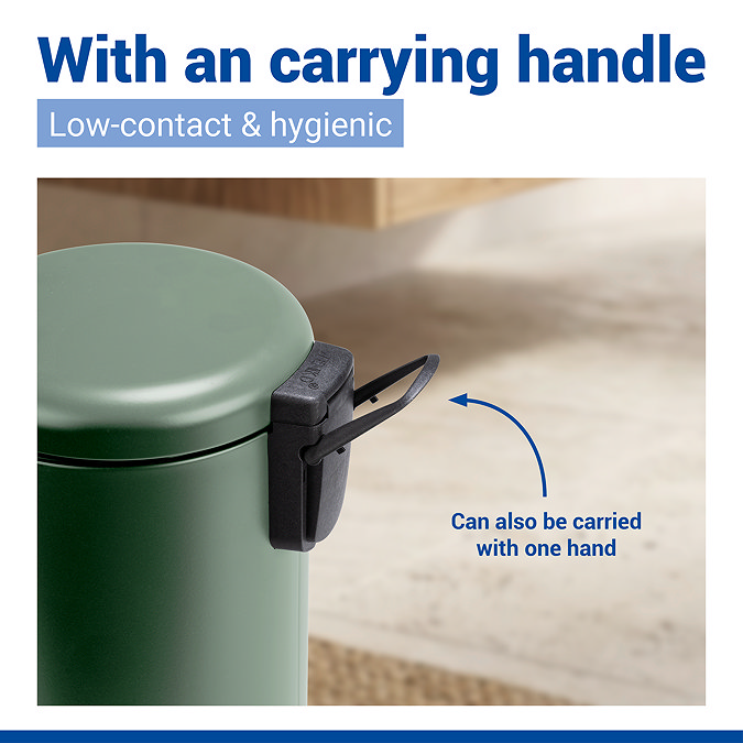 Wenko Leman 3L Pedal Bin - Matt Green