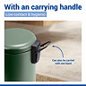 Wenko Leman 3L Pedal Bin - Matt Green