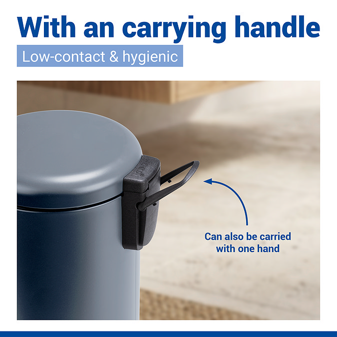 Wenko Leman 3L Pedal Bin - Slate Blue