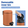 Wenko Leman 3L Pedal Bin - Terracotta