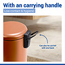 Wenko Leman 3L Pedal Bin - Terracotta