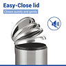 Wenko Leman 3 Litre Easy-Close Pedal Bin - Matt Stainless Steel
