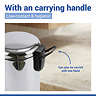 Wenko Leman 3 Litre Easy-Close Pedal Bin - Matt Stainless Steel