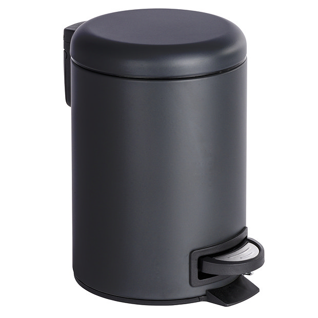 Wenko Leman 3 Litre Pedal Bin - Black - 22143800 at Victorian Plumbing UK