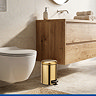 Wenko Leman 3 Litre Pedal Bin - Matt Gold