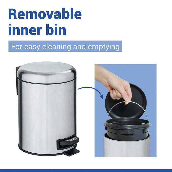 Wenko Leman 3 Litre Pedal Bin