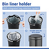 Wenko Leman 3 Litre Pedal Bin - Metallic Black