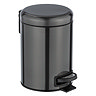 Wenko Leman 3 Litre Pedal Bin - Metallic Black