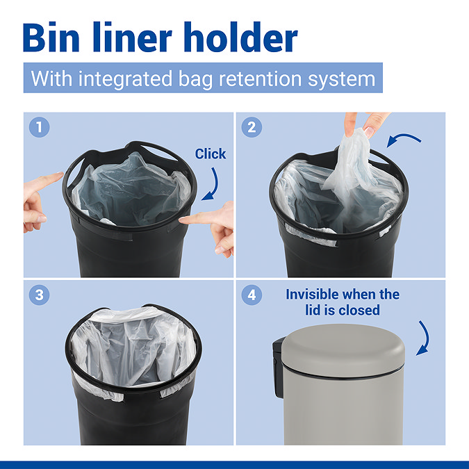 Wenko Leman 3 Litre Pedal Bin - Taupe