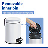 Wenko Leman 3 Litre Pedal Bin - White